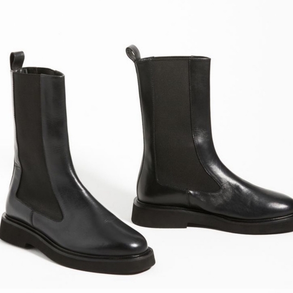 New Pilcro Anthropologie Black Patent Leather Chelsea Ankle Boot - Picture 3 of 14